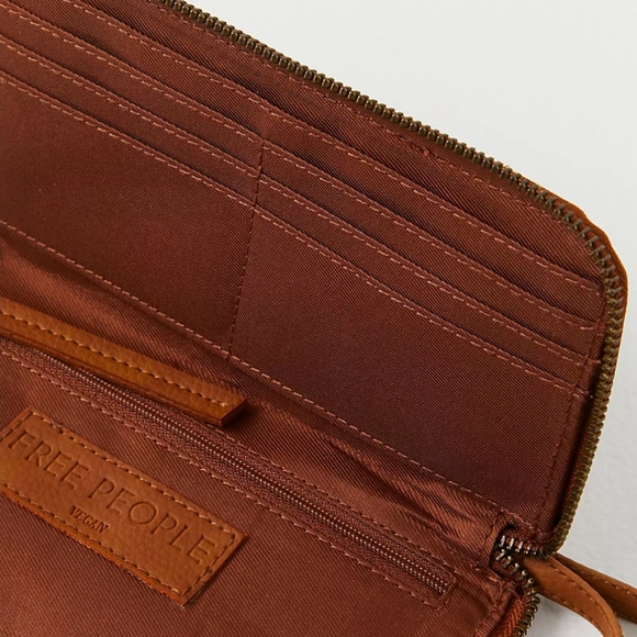 NWOT FREE PEOPLE Distressed Vegan Wallet - Picture 5 of 7